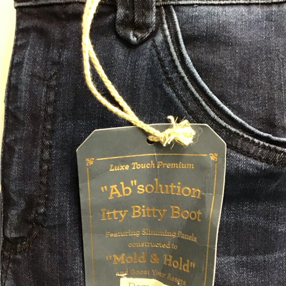 Democracy Dark Indigo Flare Jeans (“AbSolution” Itty Bitty Boot) - Picture 5 of 5